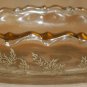 VINTAGE SILVER CITY OVERLAY DISH FLANDERS POPPIES GLASS BOAT BOWL RELISH DISH