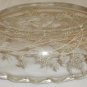 VINTAGE SILVER CITY OVERLAY DISH FLANDERS POPPIES GLASS BOAT BOWL RELISH DISH