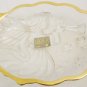 BEAUTIFUL MIKASA 3D CLEAR GLASS ANGEL SONG GOLD TRIM SWEET DISH JAPAN NMB CHRISTMAS