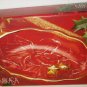 BEAUTIFUL MIKASA 3D CLEAR GLASS ANGEL SONG GOLD TRIM SWEET DISH JAPAN NMB CHRISTMAS