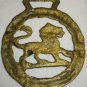 VINTAGE SOLID BRASS HORSE BRASSES HERALDIC LION