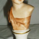 GORGEOUS COLORFUL CAPODIMONTE ITALY PORCELAIN FIGURINE BUST GIRL BY NICO VENZO