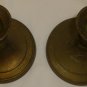VINTAGE SOLID BRASS TAPER CANDLE HOLDERS HEAVY SET OF 2