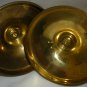 VINTAGE SOLID BRASS TAPER CANDLE HOLDERS HEAVY SET OF 2
