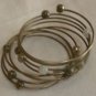 METAL SPIRAL RING W/STONE BEADS
