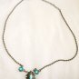 BEAUTIFUL SILVERPLATED & BLUE STONES NECKLACE WITH PENDANT