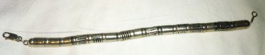 UNIQUE .925 SILVER STERLING TUBE & BALL BEADED BRACELET