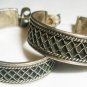 BEAUTIFUL SILVER STERLING .925 DESIGNER HOOP POST EARRINGS