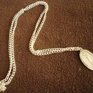 CHRISTIAN SAINT CHRISTOPHER BASKETBALL TWO SIDED PEWTER PEDANT MEDAL W/CHAIN