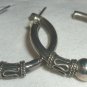 BALI .925 STERLING SILVER BALL & SCROLL HOOP EARRINGS