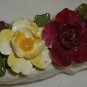 BEAUTIFUL VINTAGE AYNSLEY FINE BONE CHINA FLOWERS FIGURINE ENGLAND REPAIRED