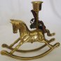 CHARMING CHRISTMAS DECOR CANDLE HOLDER ROCKING HORSE