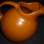 VINTAGE HALL BROWN CERAMIC POTTERY WATER PITCHER W/ICE CATCHER