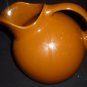VINTAGE HALL BROWN CERAMIC POTTERY WATER PITCHER W/ICE CATCHER
