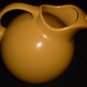 VINTAGE HALL LIGHT BROWN CREAM CERAMIC POTTERY WATER PITCHER W/ICE CATCHER