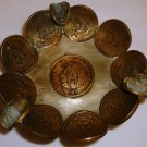 UNIQUE HANDCRAFTED GENUINE MEXICAN COIN ASHTRAY