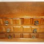 VINTAGE WALNUT WOOD DRAWERS JEWELRY MUSIC BOX PLAYS GODFATHER MUSIC