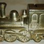 VINTAGE SILVERPLATE FIGURAL PIGGY STILL COIN BANK CHOO-CHOO TRAIN TZEDAKAH