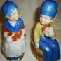 CHARMING VINTAGE PORCELAIN DUTCH GIRL & BOY BOOKENDS SET OF 2 JAPAN