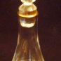 VINTAGE CLEAR CRYSTAL GLASS GOLD TRIP OPTICAL GLASS TALL PERFUME BOTTLE DECANTER