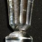 VINTAGE CLEAR CRYSTAL GLASS GOLD TRIP OPTICAL GLASS TALL PERFUME BOTTLE DECANTER