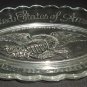 CLEAR PRESSED GLASS AVON BICENTENNIAL 1776-1976 OVAL DISH PLATE AMERICANA/EAGLE