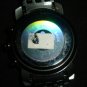 OSIROCK PEARL FACE RHINESTONE WRISTWATCH WATCH BLACK BODY WITH METAL BRACELET
