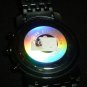OSIROCK PEARL FACE RHINESTONE WRISTWATCH WATCH BLACK BODY WITH METAL BRACELET