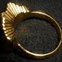 CHARMING GOLD PLATED CUBIC ZIRCONIA STONE STRING COKTAIL RING