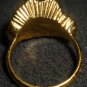 CHARMING GOLD PLATED CUBIC ZIRCONIA STONE STRING COKTAIL RING