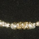 BEAUTIFUL SILVER STERLING & WITH GOLD DOTS FINE BRACELET
