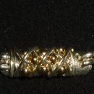 BEAUTIFUL SILVER STERLING & WITH GOLD DOTS FINE BRACELET