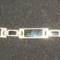 ELEGANT SILVER & BLACK ENAMEL TENNIS BRACELET