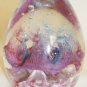 VINTAGE ART 1985 GLASS PAPER WEIGHT MT. SAINT HELEN ASHES JACOB GLASSWORKS EGG