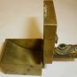 VINTAGE JEWELED BRASS HINGED W/HANDLE PILL SNUFF STAMP HOLDER BOX CHINA