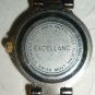 EXCELLANC WOMEN'S WATCH CLASSIC WRISTWATCH BRUSH NICKEL W/GOLD BRACELET SWISS MV