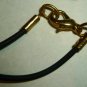 GORGEOUS BLUE & GOLD SQUARE MURANO GLASS PENDANT LEATHER CORD NECKLACE