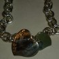 .925 STERLING SILVER TWO HEARTS CHARM PENDANT CHAIN LINK NECKLACE TIFFANY & Co.