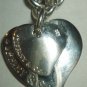 .925 STERLING SILVER TWO HEARTS CHARM PENDANT CHAIN LINK NECKLACE TIFFANY & Co.