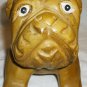 CHARMING WOOD CARVED STATUE FIGURINE BULLDOG DOG