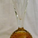 BEAUTIFUL VINTAGE MURANO AMBER CONTROL BUBBLE BASE GLASS CLEAR TREE BUD VASE