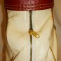MINIATURE GOLF RED & WHITE BAG WINE BOTTLE HOLDER CADDY DECORATIVE TAIWAN