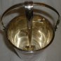 MODERN BARWARE SILVERPLATED ICE BUCKET & TONGS SET