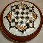 VINTAGE HANDPAINTED CERAMIC TRINKET POWDER BOX VANITY