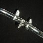 GORGEOUS ARTISAN CLEAR CRYSTAL GLASS ROSE BUD FLOWER 6" FIGURINE