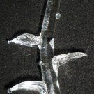 GORGEOUS ARTISAN CLEAR CRYSTAL GLASS ROSE BUD FLOWER 6" FIGURINE NMB GORGEOUS ARTISAN CLEAR CRYSTAL GLASS ROSE BUD FLOWER 6" FIGURINE NMB