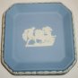 WEDGWOOD BLUE JASPERWARE SQUARE PIN DISH TRAY PEGASUS GREEK GODS ENGLAND