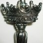 STAINLESS STEEL DECORATIVE SPREAD BUTTER CHEESE KNIFE EMBOSSED CROWN BY MUDPIE