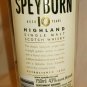 COLLECTIBLE EMPTY SPEYBURN 10 YEAR SINGLE MALT SCOTCH WHISKY BOTTLE W/GIFT BOX