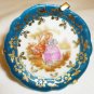 VINTAGE PORCELAIN MINI PLATE BARDET PORCELAIN LIMOGES FRANCE VICTORIAN W/ STAND